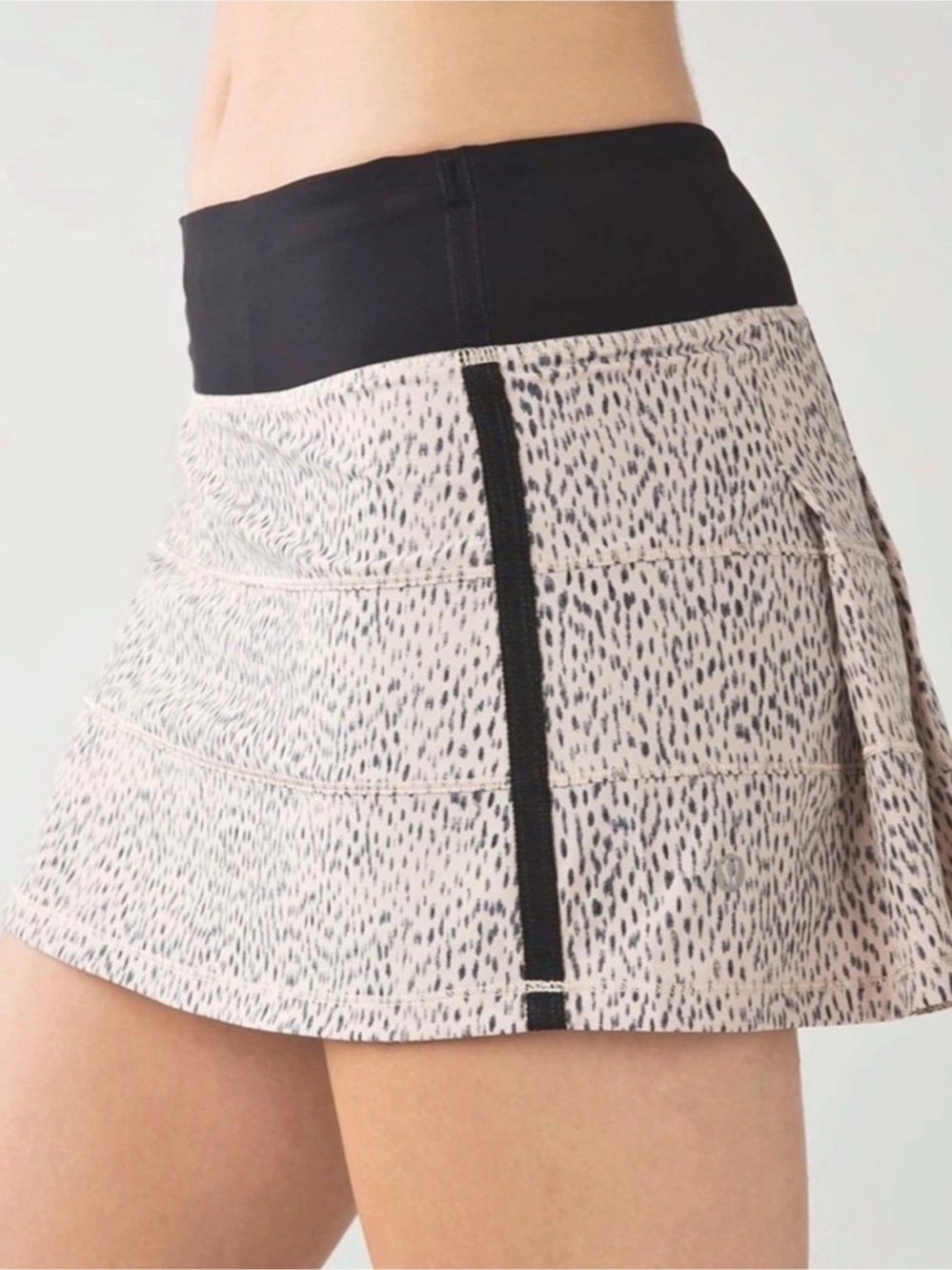 lululemon Pace Rival Mid-Rise Skirt Athletic Shorts Pink & Black Size 4